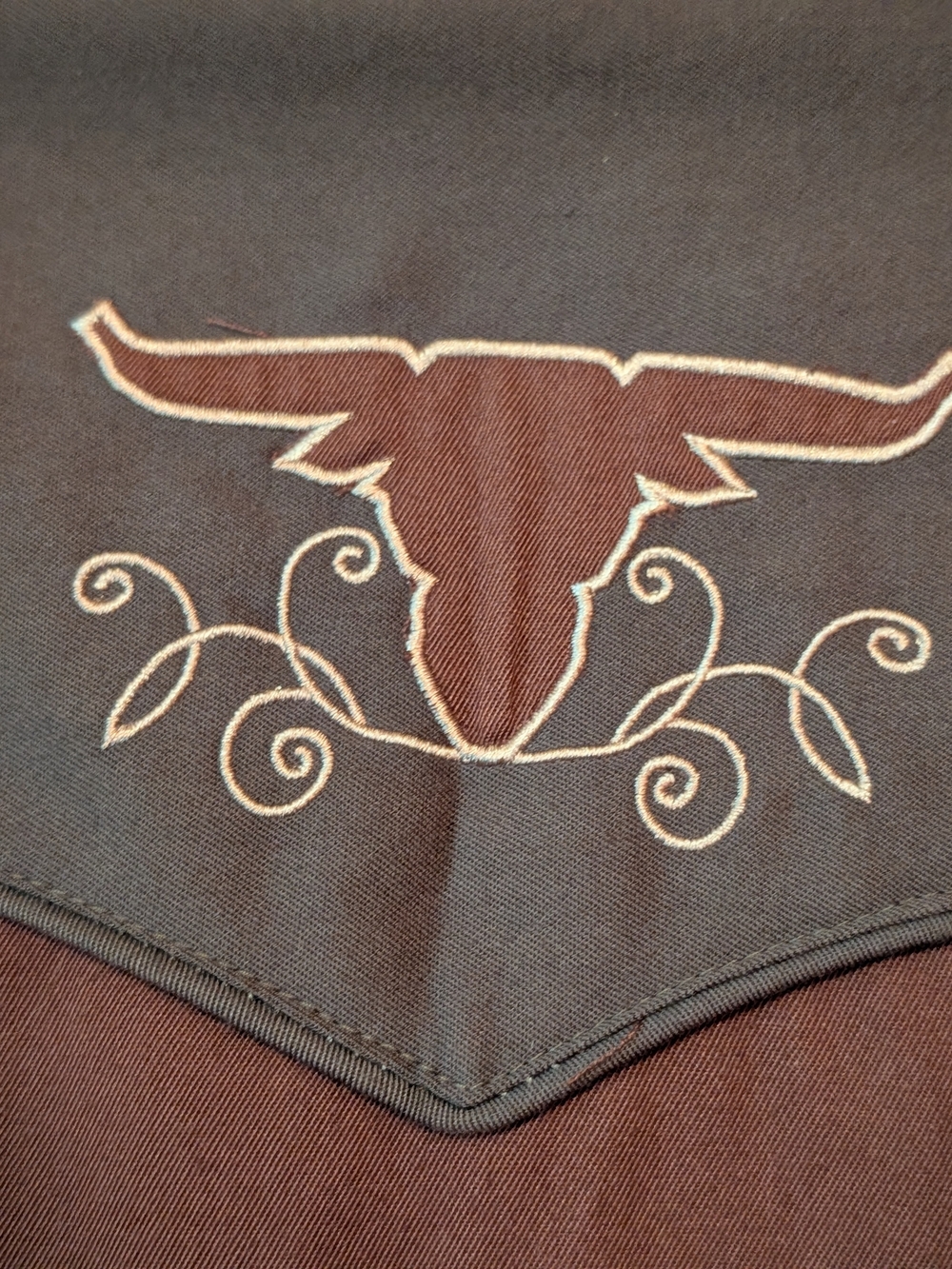 Roper Women's Brown Western Snap Shirt with Embroidery - Picture 9 of 16